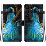 Custodia per telefono in pelle con disegno colorato con texture di cristallo, For Samsung Galaxy S23 Ultra 5G