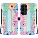 Custodia per telefono in pelle con disegno colorato con texture di cristallo, For Samsung Galaxy S23 Ultra 5G