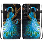Custodia per telefono in pelle con disegno colorato con texture di cristallo, For Samsung Galaxy S22 Ultra 5G