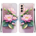 Custodia per telefono in pelle con disegno colorato con texture di cristallo, For Samsung Galaxy S22 5G