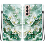 Custodia per telefono in pelle con disegno colorato con texture di cristallo, For Samsung Galaxy S21 5G