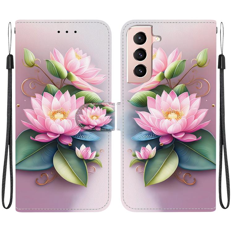 Custodia per telefono in pelle con disegno colorato con texture di cristallo, For Samsung Galaxy S21 FE 5G