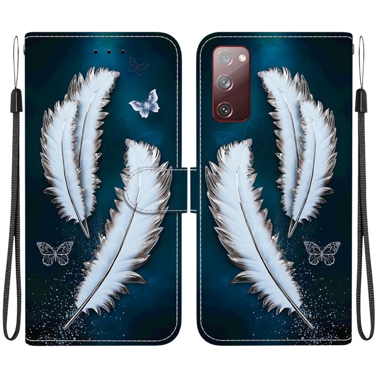 Custodia per telefono in pelle con disegno colorato con texture di cristallo, For Samsung Galaxy S20 FE