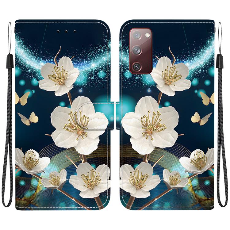 Custodia per telefono in pelle con disegno colorato con texture di cristallo, For Samsung Galaxy S20 FE