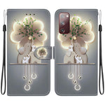 Custodia per telefono in pelle con disegno colorato con texture di cristallo, For Samsung Galaxy S20 FE