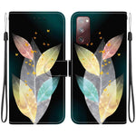 Custodia per telefono in pelle con disegno colorato con texture di cristallo, For Samsung Galaxy S20 FE