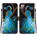 Custodia per telefono in pelle con disegno colorato con texture di cristallo, For Samsung Galaxy S20 FE