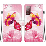 Custodia per telefono in pelle con disegno colorato con texture di cristallo, For Samsung Galaxy S20 FE