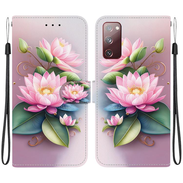 Custodia per telefono in pelle con disegno colorato con texture di cristallo, For Samsung Galaxy S20 FE