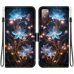 Custodia per telefono in pelle con disegno colorato con texture di cristallo, For Samsung Galaxy S20 FE
