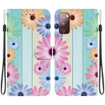Custodia per telefono in pelle con disegno colorato con texture di cristallo, For Samsung Galaxy S20 FE