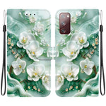 Custodia per telefono in pelle con disegno colorato con texture di cristallo, For Samsung Galaxy S20 FE