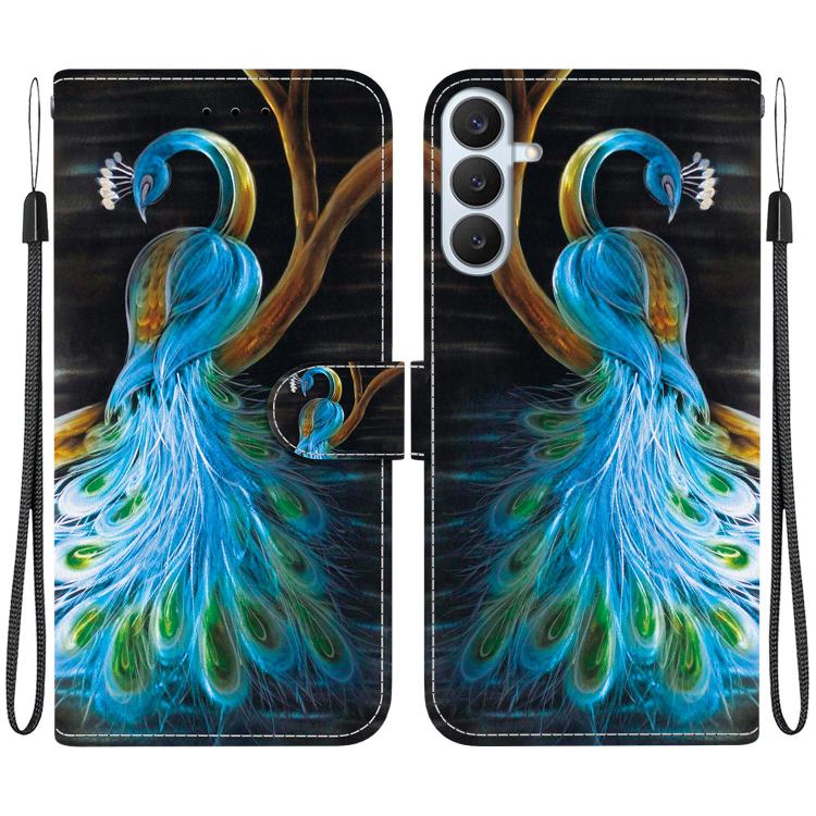 Custodia per telefono in pelle con disegno colorato con texture di cristallo, For Samsung Galaxy S26+ 5G