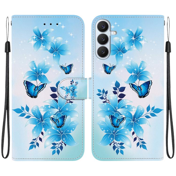 Custodia per telefono in pelle con disegno colorato con texture di cristallo, For Samsung Galaxy S26+ 5G