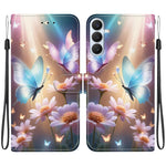 Custodia per telefono in pelle con disegno colorato con texture di cristallo, For Samsung Galaxy S26+ 5G