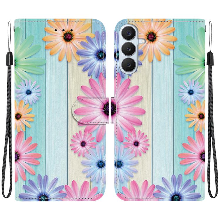 Custodia per telefono in pelle con disegno colorato con texture di cristallo, For Samsung Galaxy S26+ 5G