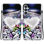 Custodia per telefono in pelle con disegno colorato con texture di cristallo, For Samsung Galaxy S26+ 5G
