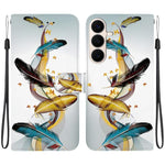 Custodia per telefono in pelle con disegno colorato con texture di cristallo, For Galaxy S26 FE 5G
