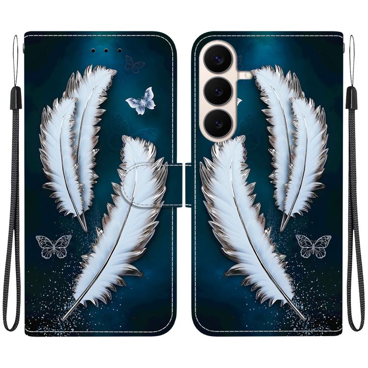 Custodia per telefono in pelle con disegno colorato con texture di cristallo, For Galaxy S26 FE 5G