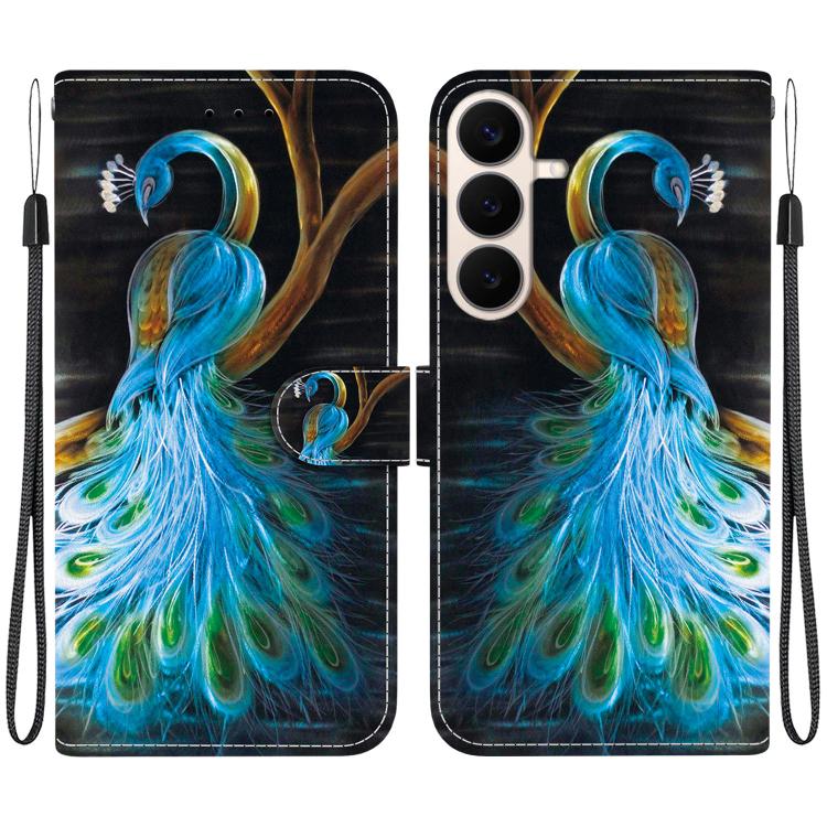 Custodia per telefono in pelle con disegno colorato con texture di cristallo, For Galaxy S26 FE 5G