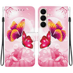 Custodia per telefono in pelle con disegno colorato con texture di cristallo, For Galaxy S26 FE 5G