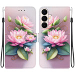Custodia per telefono in pelle con disegno colorato con texture di cristallo, For Galaxy S26 FE 5G