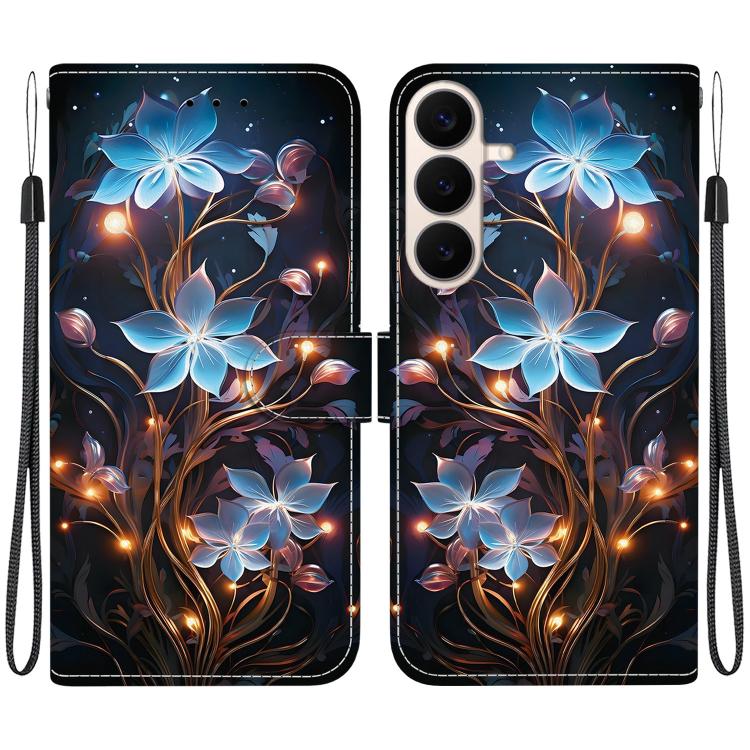 Custodia per telefono in pelle con disegno colorato con texture di cristallo, For Galaxy S26 FE 5G
