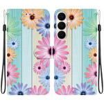 Custodia per telefono in pelle con disegno colorato con texture di cristallo, For Galaxy S26 FE 5G