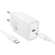 Set caricabatterie hoco N60 PD20W Type-C con cavo da 1 m Type-C a Type-C, EU Plug