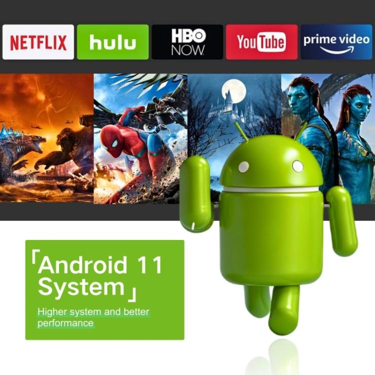 M10 Plus 1280 x 720P 200ANSI Amlogic H713 CPU Android 11 Proiettore intelligente con staffa, US Plug, EU Plug, UK Plug, AU Plug