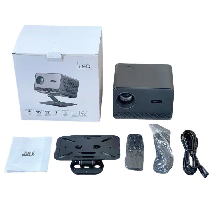 M10 Plus 1280 x 720P 200ANSI Amlogic H713 CPU Android 11 Proiettore intelligente con staffa, US Plug, EU Plug, UK Plug, AU Plug