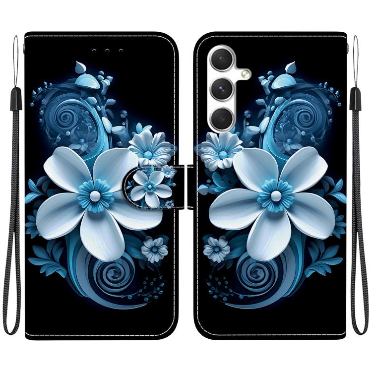 Custodia per telefono in pelle con disegno colorato con texture di cristallo, For Samsung Galaxy A05s