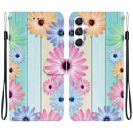 Custodia per telefono in pelle con disegno colorato con texture di cristallo, For Samsung Galaxy A05s
