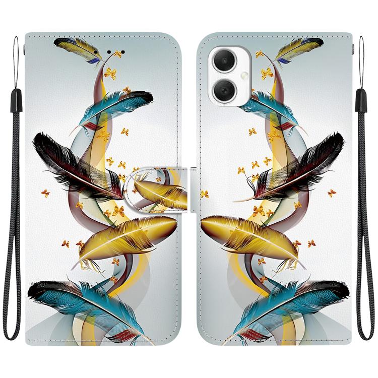 Custodia per telefono in pelle con disegno colorato con texture di cristallo, For Samsung Galaxy A05