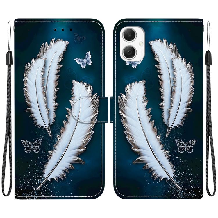 Custodia per telefono in pelle con disegno colorato con texture di cristallo, For Samsung Galaxy A05