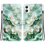 Custodia per telefono in pelle con disegno colorato con texture di cristallo, For Samsung Galaxy A05