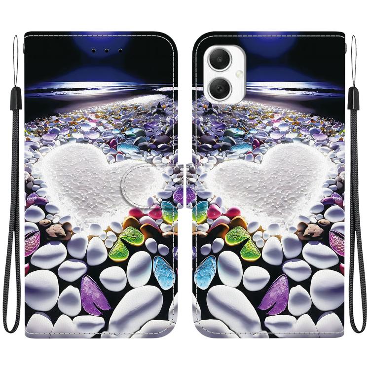 Custodia per telefono in pelle con disegno colorato con texture di cristallo, For Samsung Galaxy A05