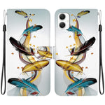 Custodia per telefono in pelle con disegno colorato con texture di cristallo, For Samsung Galaxy A06