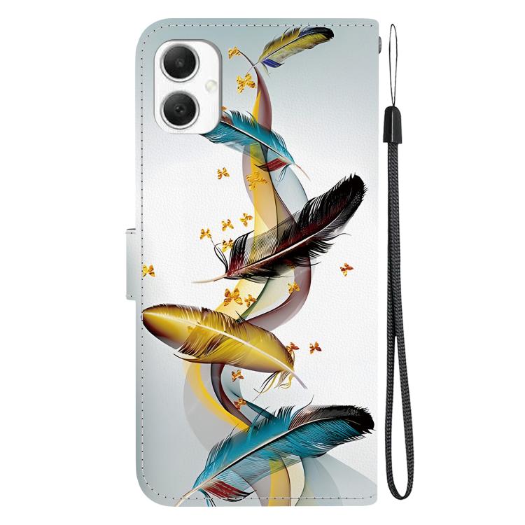 Custodia per telefono in pelle con disegno colorato con texture di cristallo, For Samsung Galaxy A06