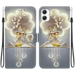 Custodia per telefono in pelle con disegno colorato con texture di cristallo, For Samsung Galaxy A06
