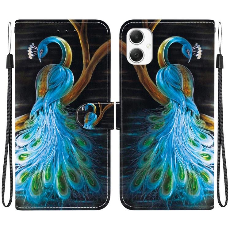 Custodia per telefono in pelle con disegno colorato con texture di cristallo, For Samsung Galaxy A06