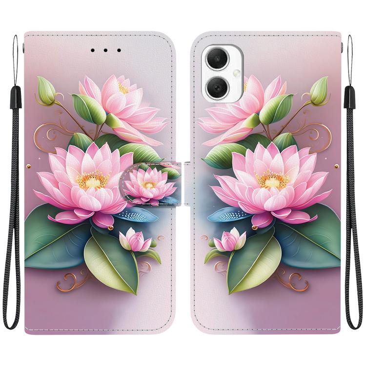 Custodia per telefono in pelle con disegno colorato con texture di cristallo, For Samsung Galaxy A06