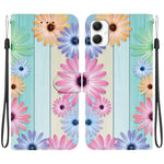 Custodia per telefono in pelle con disegno colorato con texture di cristallo, For Samsung Galaxy A06