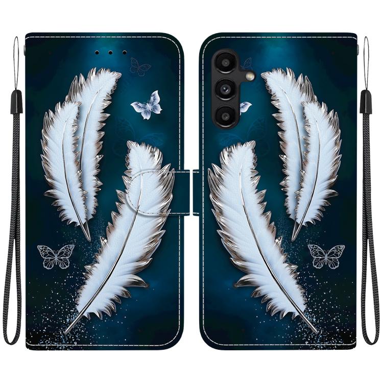 Custodia per telefono in pelle con disegno colorato con texture di cristallo, For Samsung Galaxy A15