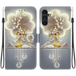 Custodia per telefono in pelle con disegno colorato con texture di cristallo, For Samsung Galaxy A15