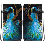 Custodia per telefono in pelle con disegno colorato con texture di cristallo, For Samsung Galaxy A15