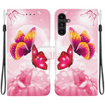 Custodia per telefono in pelle con disegno colorato con texture di cristallo, For Samsung Galaxy A15