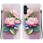 Custodia per telefono in pelle con disegno colorato con texture di cristallo, For Samsung Galaxy A15