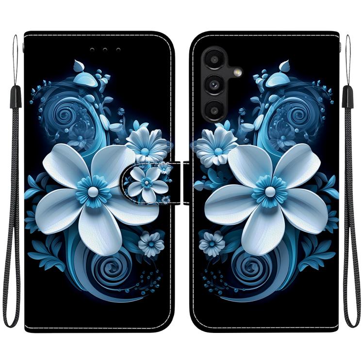 Custodia per telefono in pelle con disegno colorato con texture di cristallo, For Samsung Galaxy A15