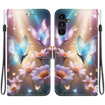 Custodia per telefono in pelle con disegno colorato con texture di cristallo, For Samsung Galaxy A15